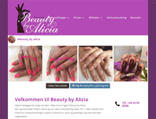 Tablet Screenshot of beautybyalicia.dk